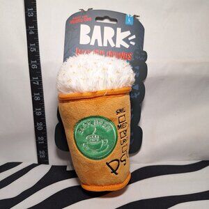 NWT Bark Puggin' Spice Latte Dog Toy L